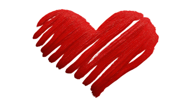 red heart isolated on white