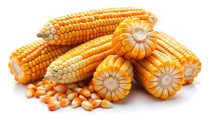 Fototapeta premium Corn seeds isolated on white background