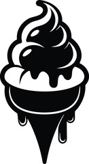 Ice cream silhouette, 4th of July ice-cream icon , vector illustration, 4th of July  of elements. USA Independence Day theme, vector illustration 