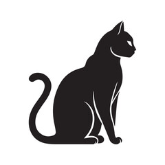 Cat Kitten Pet Kitty Silhouette Vector Symbol Icon