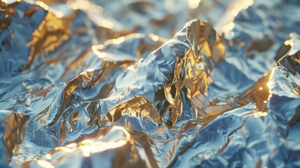 Obraz premium Abstract picture of golden rock glowing vivid light express natural rough surface on rocks and elegance. Modern style gold stone surround with seamless scenery perfect for luxurious texture. AIG53.