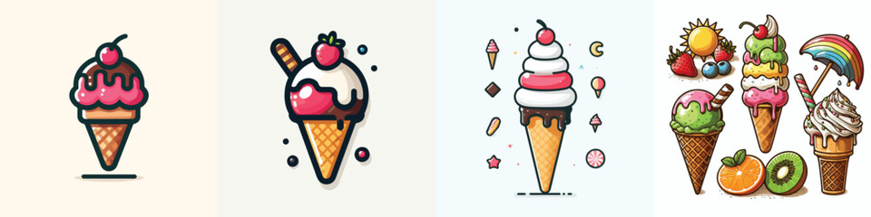 vector ice cream