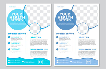 Creative and Modern Medical flyer layout.