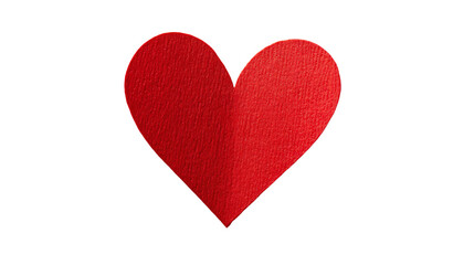 a red heart is cut out of paper