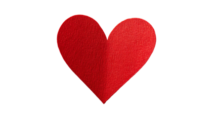 a red heart is cut out of paper
