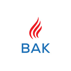 BAK  logo design. Creative company name, headlines typography identity, trendy logotype. Vector illustration.