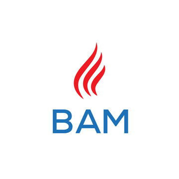 BAM logo design. Creative company name, headlines typography identity, trendy logotype. Vector illustration.