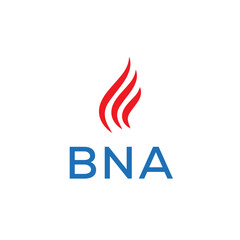 BNA logo design. Creative company name, headlines typography identity, trendy logotype. Vector illustration.