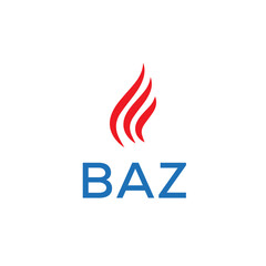 BAZ logo design. Creative company name, headlines typography identity, trendy logotype. Vector illustration.