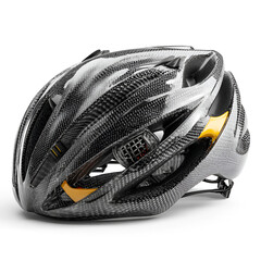 Naklejka premium Sleek Carbon Fiber Bicycle Helmet Stylish Safety Gear