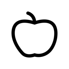 Green apple fruit icon simple design on white background illustration