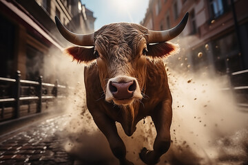 portrait of a bull