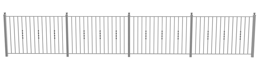 Elegant Metal Railing: Ornate wrought iron balustrade. Classic design for balconies and terraces.