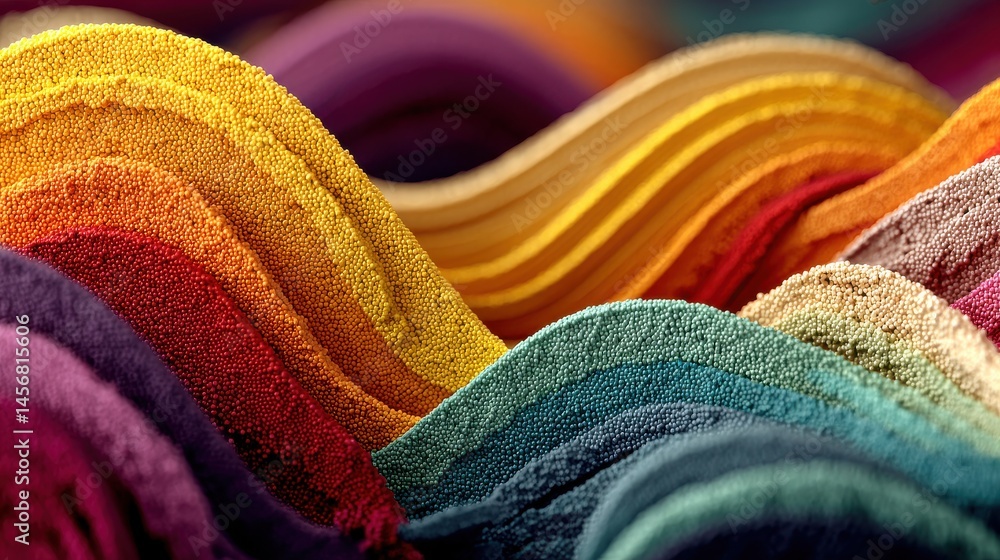 Poster abstract background with wavy shape modern wallpaper with colorful wavy folds 3d rendering illustrat