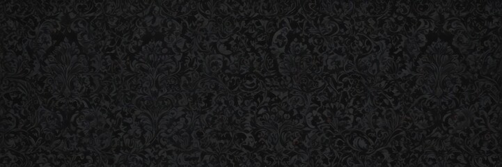 Intricate black gothic damask wallpaper  Floral vines intertwine in a seamless pattern , fabric, vines