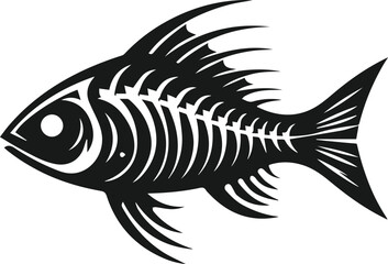 Vector of a fish skeleton
