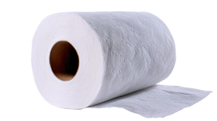 Fototapeta premium a roll of toilet paper on a white surface