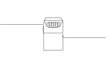 Cigarette pack icon continuous one line drawing, continuous line vector illustration, Continuous line of cigarettes.single line of cigarettes in packaging.