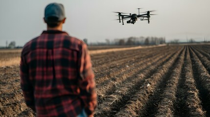 chef inspecting organic produce delivered by an AI-powered drone