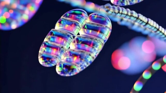 Chromosomes, DNA, cell, science, research, microscopic, genetic, background, medical, illustration