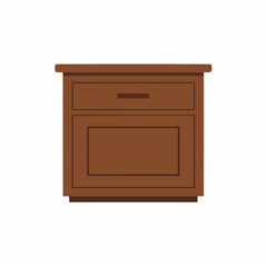 A brown wooden drawer is partially viewed with two visible drawers and a simple design