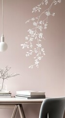 Elegant workspace with floral decor