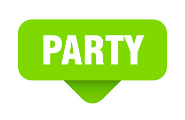 party sticker. party sign on transparent background