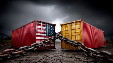 Trade War Dynamics Between US and China A Visual Analysis of Container Symbolism in a Deteriorating Environment