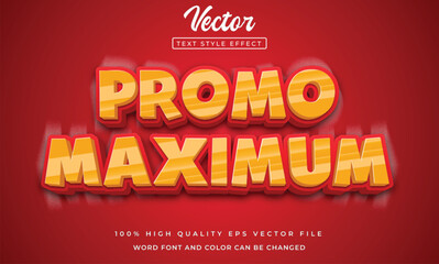 Promo maximum text effect