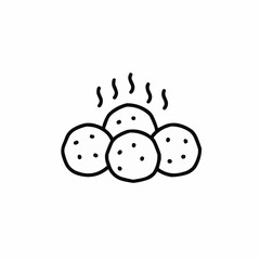 A simple, stylized illustration of a freshly baked loaf with rising steam above it