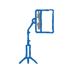 light box photo studio equipment icon doodle illustration
