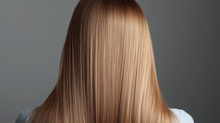 Naklejka premium Beautiful long straight hair styling
