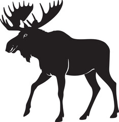 silhouette of a moose