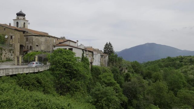 Landscape view of Conca della Campania, a small town in the province of Caserta, Italy.