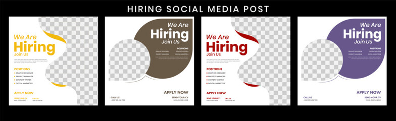 Employee vacancy announcement. Illustration isolated, Modern hiring post design, clean hiring post, job vacancy, We are hiring job vacancy, We are hiring banner with megaphone flat illustration