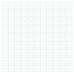 Workbook for writing hieroglyphs. Lined paper for printing. Geometric pattern for school. Realistic lined paper. Simulator for writing Chinese characters. Page of calligraphy exercises. Graph paper.