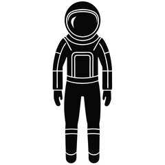 Astronaut in Space Suit A Vector Illustration