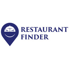 restaurant review finder flat minimalist logo design