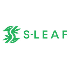 s letter nature leaf flat minimalist logo design
