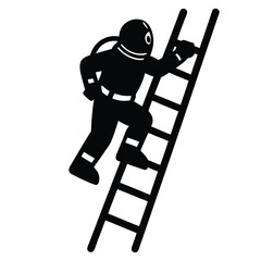 Astronaut Climbing Ladder Space Exploration and Achievement