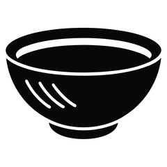 empty bowl on black background