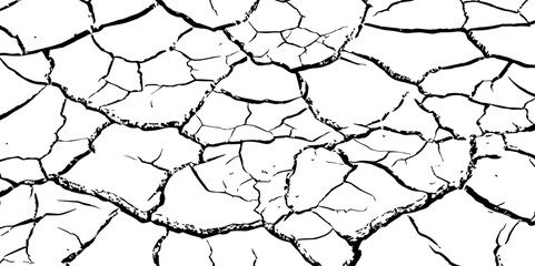 Closeup of dry fissure ground. White dried and cracked ground earth background.Gray crack on earth texture. erosion.	