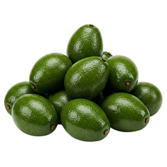 Organic avocado slices isolated on transparent background, perfect for high-resolution health food design, vegan product mockups, and clean green eating campaigns