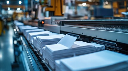 Automated enveloping machine processing letters in a lettershop for mass mailing and business correspondence 