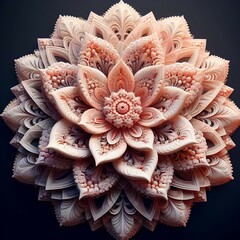 intricate, detailed, fractal, succulent, pink, floral, petals, layered, symmetrical, organic, botanical, complex, digital art, 4k resolution
