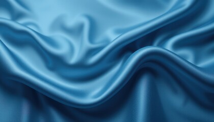 Obraz premium Smooth, flowing, light blue silk fabric texture.