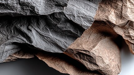 close up grey crushed paper texture surface.stock photo