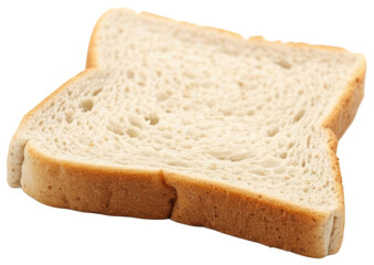 Single Slice of Bread Isolated on White, transparent background png