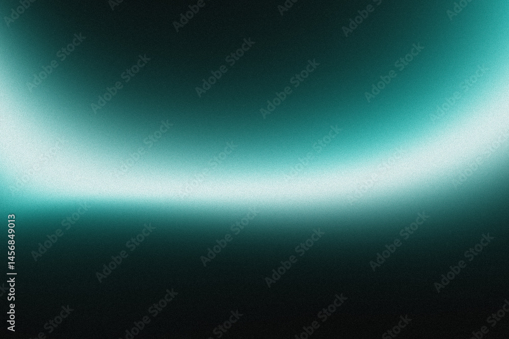 Poster Abstract teal gradient background with bright light.