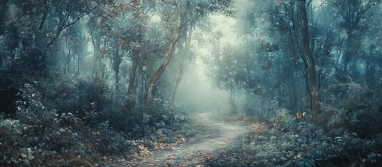 Fototapeta premium Misty Forest Path